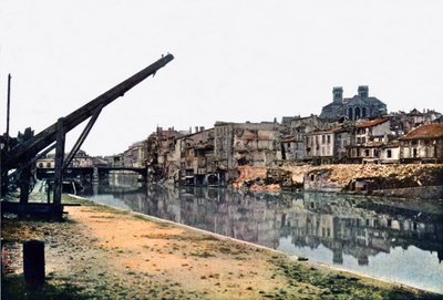 The Meuse and Verdun with Severely Damaged Buildings along the River, September 1916 by Jules Gervais Courtellemont